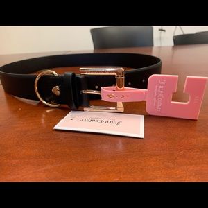 Juicy Couture black belt gold buckle
